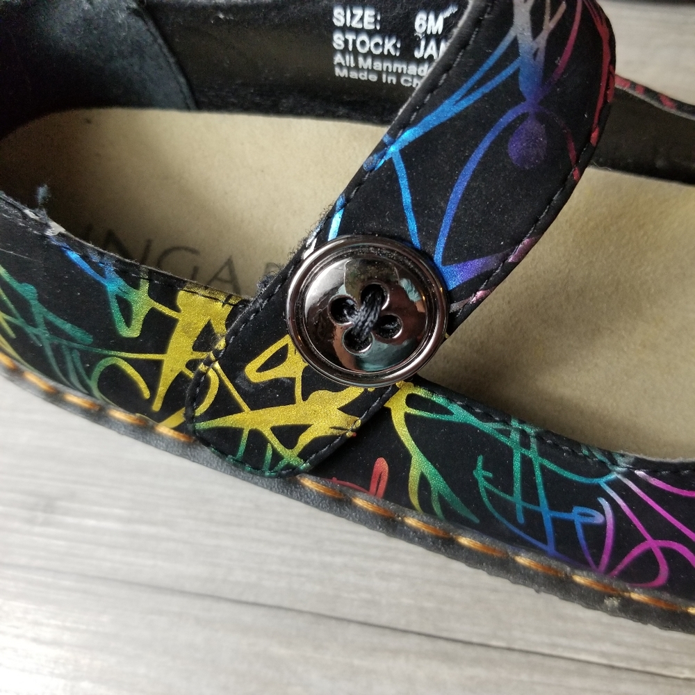 Ingaro Mary Jane Multi-Color Button Clogs - image 7